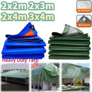 타프 방수 녹색 실버 캠핑 낚시 차양 레인 2X4M UV 캐노피 3X4M 방수포 커버 2X3M 햇빛가리개 블록
