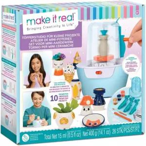 메이크 잇 미니 도자기 스튜디오 지저분하지 않은 에어 드라이 클레이가 된 26 DIY 키트 초급부터 마스터