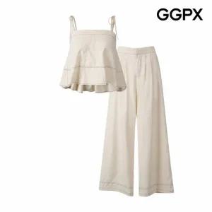 [GGPX] 스트치 뷔스티에 와이드 팬츠 셋업 (GQ5ST004F)