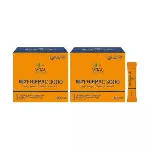 종근당 바이탈프로그램 메가비타민C 3000mg, 60포, 2개