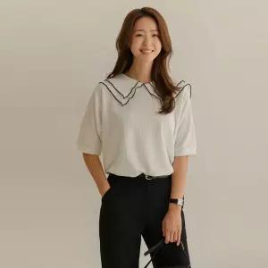 6월 마지막 세일 샤베 세일러 카라 반팔 BL