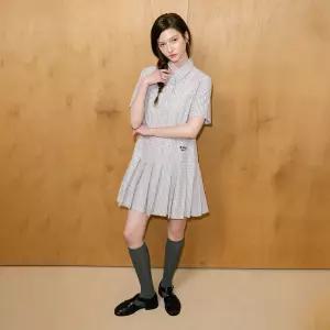 CHECK SHIRT PLEATEAD DRESS
