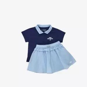 [뉴발란스]공용 상하복세트 여아의류 NBgC Cherry Blossom 카라 반팔티 캉캉스커트