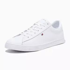 [타미힐피거] 남성 아이콘 코트 밴딩 라이즈 스니커즈 화이트 T52E0ARS100MT1