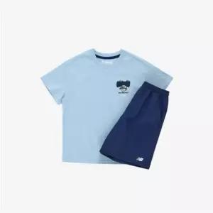 [뉴발란스키즈]뉴발란스키즈 EXCLUSIVE_일러스트 포인트 반팔 세트 NK9YGB210U_Blue (49956954)