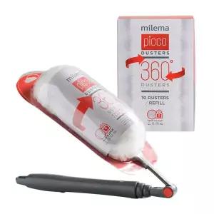 밀레마 피코 더스터 360 양면흡착 먼지떨이 롱핸들세트(롱핸들1+리필13매) 화이트