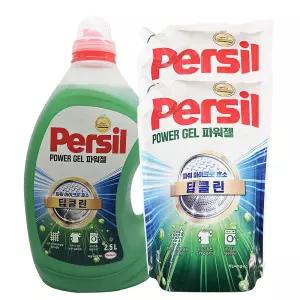  헨켈 퍼실 파워젤 딥클린액체세탁세제 일반드럼겸용 2.5L(용기)1개+1.5L(리필)2개