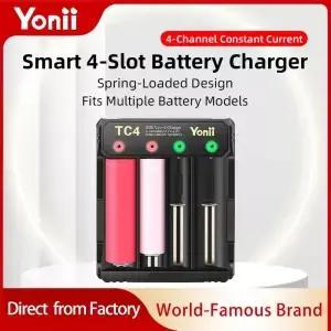 Yonii TC4 18650 배터리 21700 충전기 3.7V 충전식 고속 ktv 범용 usb