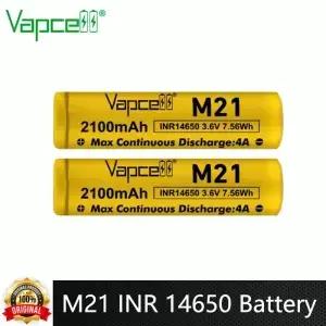 기존 Vapcell M21 INR 14650 배터리 2100mAh 용량 CDR 4A 3.6V 충전식 이온 손전등 용 셀