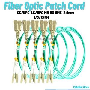 10 개/몫 SC/UPC-LC/UPC OM3 10G 광섬유 패치 코드 이중 MM 50/125Um 1M 2M 3M 5M 광섬유 점퍼