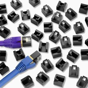 ZOERAX 100팩 이더넷 플러그 프로텍터 - Cat5e/Cat6/Cat7/Cat8 커넥터용 RJ45 케이블 먼지 커버