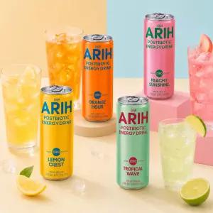 ARIH 아리 듀얼 바이오틱 에너지드링크 355ml 24캔 (레몬크레스트 6캔 + 오렌지아워 6캔 + 트로피칼웨이브 6캔 + 피치선샤인 6캔)