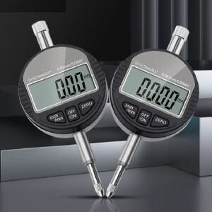 디지털 다이얼 인디케이터 12.7mm/25.4mm 0.01mm/0.001mm 정밀 전자 마이크로미터 프로브 게이지배터리 없