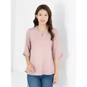 엄마옷 여름 인견 블라우스 7부 무지 라운드 606FGH174 마담/중년여성/빅사이즈/50대/60대