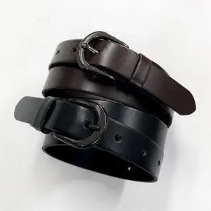 플럼도트 25mm 이탈리아 통가죽 어반 블랙 벨트 HN13 남녀공용_