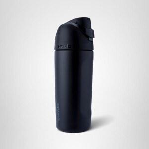 빨대가 달린 오왈라 프리십 단열 스테인리스 스틸 물병 BPA 프리 스포츠 여행에 적합 24온스 매우 매우 어둡습니다
