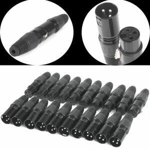 10 쌍 XLR DMX 3핀 마이크 오디오 케이블 플러그 커넥터 수 암 스네이크