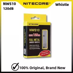 NITECORE NWS10 긴급 인명 구조 호루라기 120dB TC4 티타늄 합금 캠핑 인명 구조 SOS 생존 목걸이 도구
