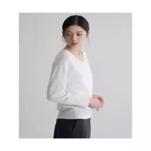 에잇세컨즈 8SECONDS 린넨 블렌디드 브이넥 풀오버 아이보리