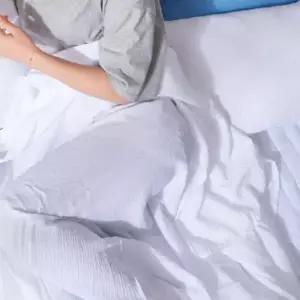 [콩심팥심]시어서커 홑이불 화이트 시원한 여름 침구 홑겹 퀸 Q