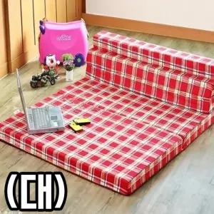 BYK 레드체크 5단 접이식침대 접이식매트리스 (대)