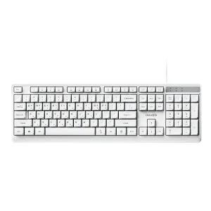 아이리버 조용한 저소음 USB 유선 키보드 키스킨 사무용 수업용 멤브레인 PC 노트북 K101 화이트