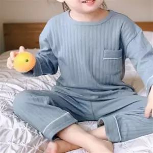 땅콩 실내복 배앓이 방지 아기 봄여름 세트 유아 내의 순면
