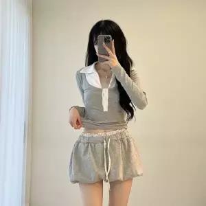 [다잇템]여자 레이어드 체크 배색 벌룬 러블리 호박 미니스커트