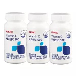 (GNC) 비타민C 500 3개 (610mg x 100정 x 3개)