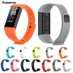 AKBNSTED 스마트 워치 스트랩, 샤오미 미 밴드 4C, 레드미 액세서리, 소프트 실리콘 밴드, 손목 스포츠 팔찌