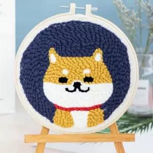 DIY 펀치니들 시바견 패키지 혼자놀기 초보자 부자재 펀칭 귀여운 혼자놀기 집콕취미
