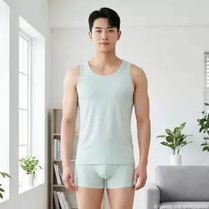 [롯데백화점]비비안 폴리스판 젠토프 아쿠아 여름 냉감 런닝 팬티 세트 2종택1-BS(RU1727PT1727P)