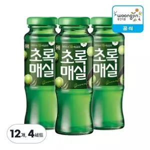 [웅진식품] 초록매실 병 180ml, 12개, 4세트