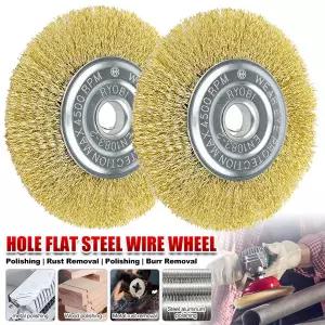 Ryobi 파티오 클리너 RY18PCA-0 OPC1800 OPC1815 용 2pcs 와이어 브러시 휠 연삭 녹 제거 디 버링 연마 스