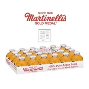 [셀러허브][퍼플런] 마르티넬리 골드메달 애플쥬스 296ml x 24병(둥근병) (S16168405)