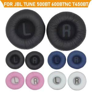 JBL Tune 500BT T450BT T600 헤드폰용 소프트 이어패드 1쌍, 단백질 가죽 폼 이어 패드 쿠션 교체
