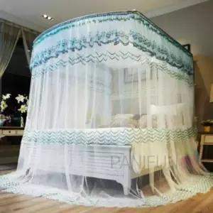 커튼방충망 여름모기장 120x200그린 캐노피모기장 캐노피 레일모기장 침대모기장 침대캐노피