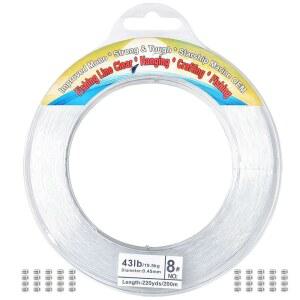 ABODA 투명 낚싯줄, 공예, 낚시, 비즈용 않는 화환을 수 0.3MM-1MM 걸이용 보이지 걸 크림프가 와이어 있는 풍선 장식용 스트링,