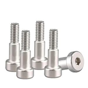 5 PCS 8*M6*6 육각 소켓 어깨 볼트 미터법 기계 나사 스테인리스 스틸 헤드 캡 녹슬지 않음 매끄러운 마감