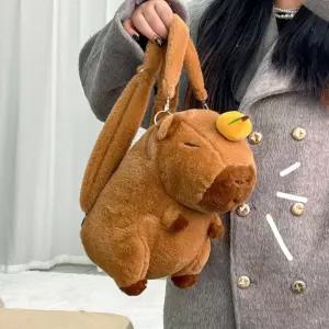 인형가방 카피바라 귀여운 동물 봉제 대형 쿠션 장난감 백팩 선물 배낭 캐릭터 가방