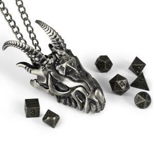 드래곤 목걸이 주사위 케이스와 7PCS DND 미니 세트 RPGMTG테이블 게임보드 게임 타입 다면체 금속