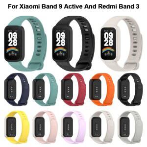 Xiaomi 스마트 밴드 9 액티브/Redmi 3 Smartwatch 팔찌 스포츠 교체 용 손목 액세서리 실리콘 시계 스트랩