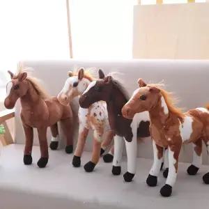 30cm 시뮬레이션 말 플러시 장난감 귀여운 박제 동물 얼룩말 인형 부드러운 현실적인 생일 선물 셀로