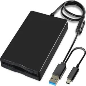 다인티 플로피 리더 플러그 앤 플레이 외장 USB 3.5인치 1.44MB FDD 휴대용 PC Windows/XP / 7/8/10/11