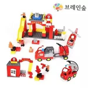 장난감 소방 교육용 아이 블록 남자 소방차
