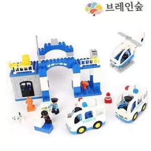 세트 듀오 장난감 경찰차 교육용 블록 경찰서