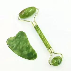 천연 옥 긁기 보드 롤러 마사지 기술 문신 눈 미용 바 얼굴 셀로