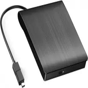 Cooway 외장 CD/DVD 드라이브(USB3.0 및 추가 Type-C 어댑터 포함(블랙))