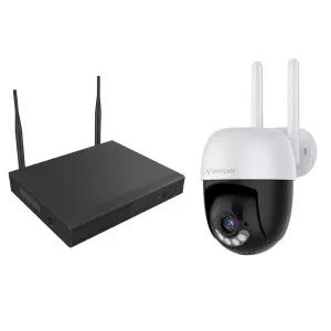 브이스타캠 V-NVRv2 무선 자동 페어링 녹화기 세트 NVR + 실외용 CCTV IP카메라