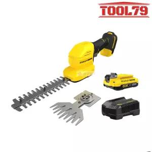 스탠리 STCSS20D1 충전 전정기 20V MAX 2.0Ah 배터리 1개 20cm 컴팩트 헤지트리머 2in1 전정가위 호환 무선